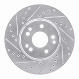 R1 Concepts 1990-1998 Mercedes-Benz 300SL Front Left Drilled & Slotted Silver Brake Rotor by R1 Concepts 631-63019L