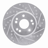 R1 Concepts 1990-1998 Mercedes-Benz 300SL Front Right Drilled & Slotted Silver Brake Rotor by R1 Concepts 631-63019R