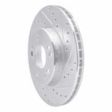 R1 Concepts 1990-1995 Mercedes-Benz 300TE Front Right Drilled & Slotted Silver Brake Rotor by R1 Concepts 631-63020R
