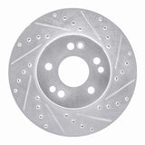 R1 Concepts 1990-1995 Mercedes-Benz 300TE Front Right Drilled & Slotted Silver Brake Rotor by R1 Concepts 631-63020R