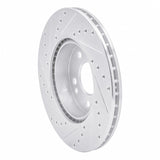 R1 Concepts 1990-1995 Mercedes-Benz 300TE Front Right Drilled & Slotted Silver Brake Rotor by R1 Concepts 631-63020R