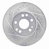 R1 Concepts 1991-1999 Mercedes-Benz S350 Front Left Drilled & Slotted Silver Brake Rotor by R1 Concepts 631-63021L