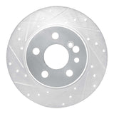 R1 Concepts 1991-1999 Mercedes-Benz 300SE Rear Left Drilled & Slotted Silver Brake Rotor by R1 Concepts 631-63022L