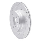 R1 Concepts 1992-1999 Mercedes-Benz S500 Rear Left Drilled & Slotted Silver Brake Rotor by R1 Concepts 631-63024L