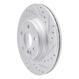 R1 Concepts 1992-1999 Mercedes-Benz 400SE Rear Right Drilled & Slotted Silver Brake Rotor by R1 Concepts 631-63024R