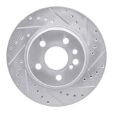 R1 Concepts 1992-1999 Mercedes-Benz 400SE Rear Right Drilled & Slotted Silver Brake Rotor by R1 Concepts 631-63024R