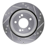 R1 Concepts 1992-1994 Mercedes-Benz E500 Rear Left Drilled & Slotted Silver Brake Rotor by R1 Concepts 631-63025L