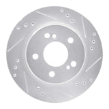 R1 Concepts 1992-1994 Mercedes-Benz E500 Rear Right Drilled & Slotted Silver Brake Rotor by R1 Concepts 631-63025R