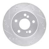 R1 Concepts 1992-1995 Mercedes-Benz E420 Rear Left Drilled & Slotted Silver Brake Rotor by R1 Concepts 631-63026L