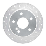 R1 Concepts 1994-1998 Mercedes-Benz C230 Rear Right Drilled & Slotted Silver Brake Rotor by R1 Concepts 631-63027R