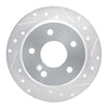 R1 Concepts 1994-1998 Mercedes-Benz C230 Rear Right Drilled & Slotted Silver Brake Rotor
