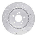 R1 Concepts 1993-2002 Mercedes-Benz 600SL Rear Left Drilled & Slotted Silver Brake Rotor by R1 Concepts 631-63030L