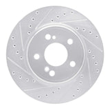 R1 Concepts 1993-2002 Mercedes-Benz 600SL Rear Left Drilled & Slotted Silver Brake Rotor by R1 Concepts 631-63030L