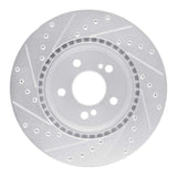 R1 Concepts 1993-2002 Mercedes-Benz 600SL Rear Right Drilled & Slotted Silver Brake Rotor by R1 Concepts 631-63030R
