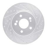 R1 Concepts 1993-2002 Mercedes-Benz 600SL Rear Right Drilled & Slotted Silver Brake Rotor by R1 Concepts 631-63030R