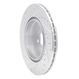 R1 Concepts 1993-2002 Mercedes-Benz 600SL Rear Right Drilled & Slotted Silver Brake Rotor by R1 Concepts 631-63030R