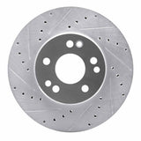 R1 Concepts 1990-1995 Mercedes-Benz 400E Front Left Drilled & Slotted Silver Brake Rotor by R1 Concepts 631-63031L