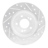 R1 Concepts 1996-1998 Mercedes-Benz SL320 Rear Left Drilled & Slotted Silver Brake Rotor by R1 Concepts 631-63035L
