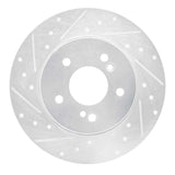 R1 Concepts 1996-1998 Mercedes-Benz SL320 Rear Left Drilled & Slotted Silver Brake Rotor by R1 Concepts 631-63035L