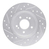 R1 Concepts 1996-1998 Mercedes-Benz SL500 Rear Right Drilled & Slotted Silver Brake Rotor by R1 Concepts 631-63035R
