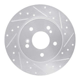R1 Concepts 1996-1998 Mercedes-Benz SL500 Rear Right Drilled & Slotted Silver Brake Rotor by R1 Concepts 631-63035R