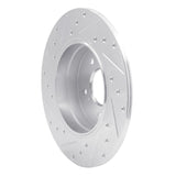 R1 Concepts 1996-1998 Mercedes-Benz SL500 Rear Right Drilled & Slotted Silver Brake Rotor by R1 Concepts 631-63035R