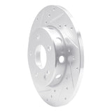 R1 Concepts 1997-1998 Mercedes-Benz C230 Front Left Drilled & Slotted Silver Brake Rotor by R1 Concepts 631-63036L