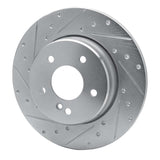 R1 Concepts 1998-2003 Mercedes-Benz E320 Rear Left Drilled & Slotted Silver Brake Rotor by R1 Concepts 631-63037L