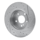 R1 Concepts 1998-2003 Mercedes-Benz E320 Rear Left Drilled & Slotted Silver Brake Rotor by R1 Concepts 631-63037L