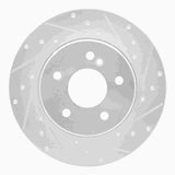 R1 Concepts 1998-2003 Mercedes-Benz E320 Rear Right Drilled & Slotted Silver Brake Rotor by R1 Concepts 631-63037R