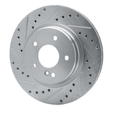 R1 Concepts 1998-2009 Chrysler Crossfire Rear Left Drilled & Slotted Silver Brake Rotor by R1 Concepts 631-63040L