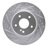 R1 Concepts 1998-2009 Chrysler Crossfire Rear Left Drilled & Slotted Silver Brake Rotor by R1 Concepts 631-63040L