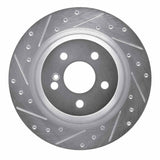 R1 Concepts 01-02 Mercedes-Benz S600 Rear Left Drilled & Slotted Silver Brake Rotor