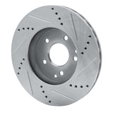 R1 Concepts 1996-2015 Mercedes-Benz C230 Front Left Drilled & Slotted Silver Brake Rotor by R1 Concepts 631-63047L