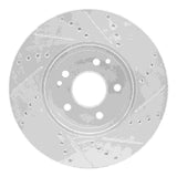 R1 Concepts 1996-2011 Chrysler Crossfire Front Left Drilled & Slotted Silver Brake Rotor by R1 Concepts 631-63048L