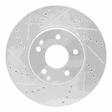 R1 Concepts 1996-2011 Chrysler Crossfire Front Left Drilled & Slotted Silver Brake Rotor by R1 Concepts 631-63048L