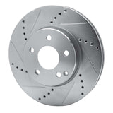 Dynamic Friction 2003-2009 Mercedes-Benz E350 Front Left Drilled & Slotted Silver Brake Rotor by Dynamic Friction Company 631-63050L