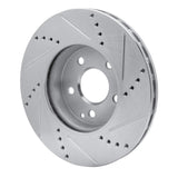 Dynamic Friction 2003-2009 Mercedes-Benz E350 Front Left Drilled & Slotted Silver Brake Rotor by Dynamic Friction Company 631-63050L