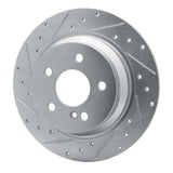 Dynamic Friction 2003-2016 Mercedes-Benz E320 Rear Left Drilled & Slotted Silver Brake Rotor by Dynamic Friction Company 631-63051L