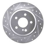 Dynamic Friction 2003-2016 Mercedes-Benz E320 Rear Left Drilled & Slotted Silver Brake Rotor by Dynamic Friction Company 631-63051L