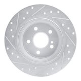 Dynamic Friction 2003-2016 Mercedes-Benz E350 Rear Right Drilled & Slotted Silver Brake Rotor by Dynamic Friction Company 631-63051R