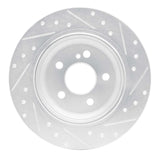 Dynamic Friction 2003-2006 Mercedes-Benz S430 Rear Left Drilled & Slotted Silver Brake Rotor by Dynamic Friction Company 631-63060L