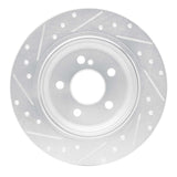Dynamic Friction 2003-2006 Mercedes-Benz CL500 Rear Right Drilled & Slotted Silver Brake Rotor by Dynamic Friction Company 631-63060R