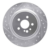 R1 Concepts 05-13 Mercedes-Benz S65 AMG Rear Left Drilled & Slotted Silver Brake Rotor by R1 Concepts RNC-631-63069L