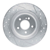 Dynamic Friction 2003-2006 Mercedes-Benz SL500 Rear Left Drilled & Slotted Silver Brake Rotor by Dynamic Friction Company 631-63071L