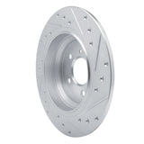Dynamic Friction 2003-2006 Mercedes-Benz SL500 Rear Left Drilled & Slotted Silver Brake Rotor by Dynamic Friction Company 631-63071L