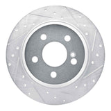 Dynamic Friction 2003-2006 Mercedes-Benz SL500 Rear Right Drilled & Slotted Silver Brake Rotor by Dynamic Friction Company 631-63071R