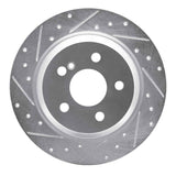 Dynamic Friction 2007-2013 Mercedes-Benz SL550 Rear Left Drilled & Slotted Silver Brake Rotor by Dynamic Friction Company 631-63078L