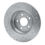 Dynamic Friction 2007-2013 Mercedes-Benz SL550 Rear Left Drilled & Slotted Silver Brake Rotor by Dynamic Friction Company 631-63078L