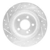 Dynamic Friction 2007-2013 Mercedes-Benz CL550 Rear Right Drilled & Slotted Silver Brake Rotor by Dynamic Friction Company 631-63078R